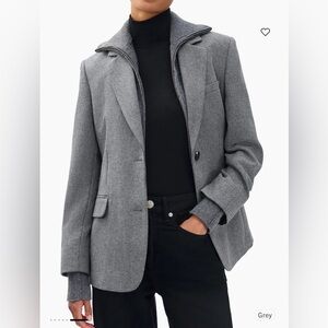 Rag & Bone Frank Mixed-Media Blazer Size 2